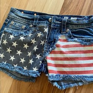 Miss Me Shorts Flag and Stars